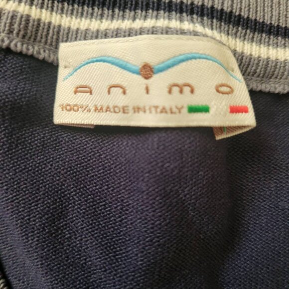 Animo Solima Women's Pullover Sweater. Dark Blue /Contrasting Trim. Size US XL. - Picture 5 of 7